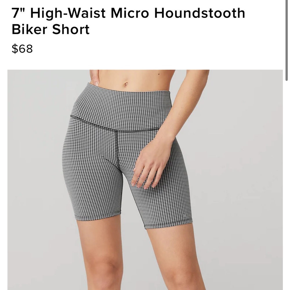 Alo Yoga 7” Houndstooth Biker Shorts